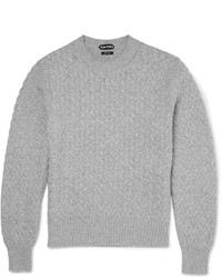 grauer Pullover mit einem Rundhalsausschnitt von Tom Ford