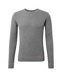 grauer Pullover mit einem Rundhalsausschnitt von Tom Tailor