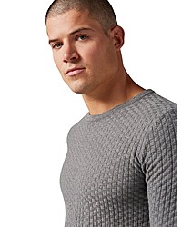 grauer Pullover mit einem Rundhalsausschnitt von Tom Tailor