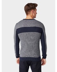 grauer Pullover mit einem Rundhalsausschnitt von Tom Tailor