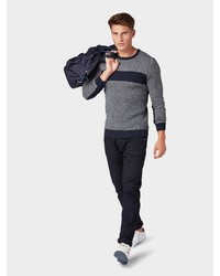 grauer Pullover mit einem Rundhalsausschnitt von Tom Tailor