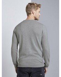 grauer Pullover mit einem Rundhalsausschnitt von Tom Tailor