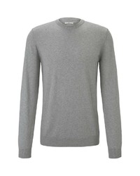 grauer Pullover mit einem Rundhalsausschnitt von Tom Tailor