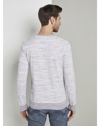 grauer Pullover mit einem Rundhalsausschnitt von Tom Tailor