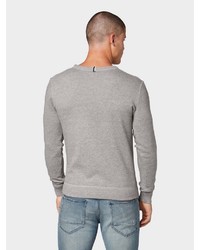 grauer Pullover mit einem Rundhalsausschnitt von Tom Tailor