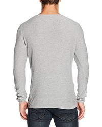 grauer Pullover mit einem Rundhalsausschnitt von Tom Tailor Denim