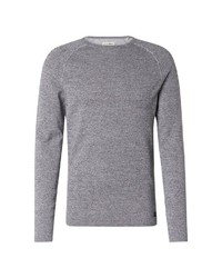 grauer Pullover mit einem Rundhalsausschnitt von Tom Tailor Denim