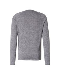 grauer Pullover mit einem Rundhalsausschnitt von Tom Tailor Denim