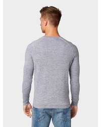 grauer Pullover mit einem Rundhalsausschnitt von Tom Tailor Denim