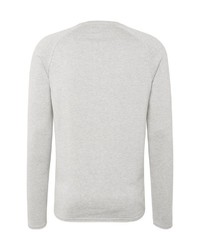 grauer Pullover mit einem Rundhalsausschnitt von Tom Tailor Denim