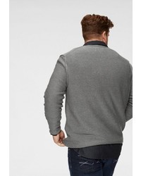 grauer Pullover mit einem Rundhalsausschnitt von Tom Tailor Denim