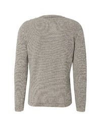 grauer Pullover mit einem Rundhalsausschnitt von Tom Tailor Denim