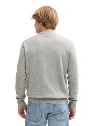grauer Pullover mit einem Rundhalsausschnitt von Tom Tailor Denim