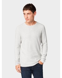 grauer Pullover mit einem Rundhalsausschnitt von Tom Tailor Denim