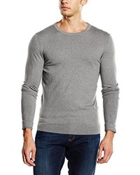 grauer Pullover mit einem Rundhalsausschnitt von Tom Tailor