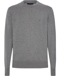 grauer Pullover mit einem Rundhalsausschnitt von Tommy Hilfiger