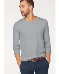grauer Pullover mit einem Rundhalsausschnitt von Tommy Jeans