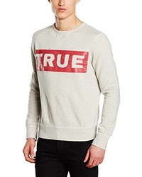 grauer Pullover mit einem Rundhalsausschnitt von True Religion