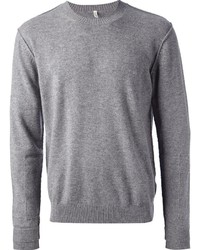 grauer Pullover mit einem Rundhalsausschnitt von U-NI-TY