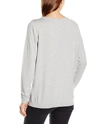 grauer Pullover mit einem Rundhalsausschnitt von Vero Moda