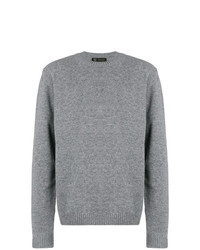 grauer Pullover mit einem Rundhalsausschnitt von Versace