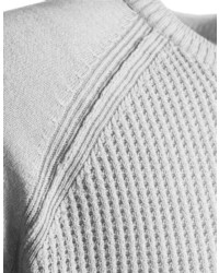 grauer Pullover mit einem Rundhalsausschnitt von Via Cortesa