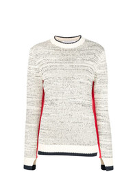 grauer Pullover mit einem Rundhalsausschnitt von Victoria Victoria Beckham