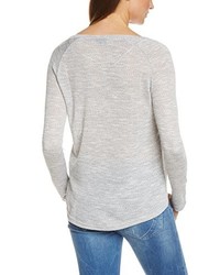 grauer Pullover mit einem Rundhalsausschnitt von VILA CLOTHES