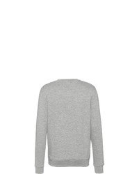 grauer Pullover mit einem Rundhalsausschnitt von WLD