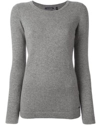 grauer Pullover mit einem Rundhalsausschnitt von Woolrich