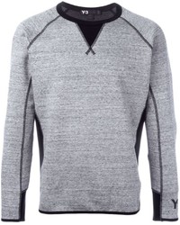 grauer Pullover mit einem Rundhalsausschnitt von Y-3