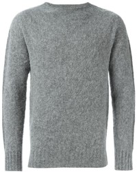 grauer Pullover mit einem Rundhalsausschnitt von YMC