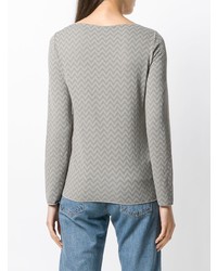 grauer Pullover mit einem Rundhalsausschnitt von Giorgio Armani