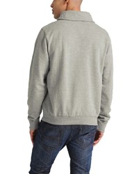 grauer Pullover mit einem Schalkragen von BLEND