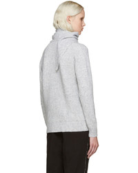 grauer Pullover mit einem Schalkragen von Kenzo