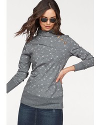grauer Pullover mit einem Schalkragen von NAVIGAZIONE BLU