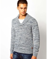 grauer Pullover mit einem Schalkragen von Pepe Jeans