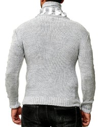 grauer Pullover mit einem Schalkragen von RUSTY NEAL