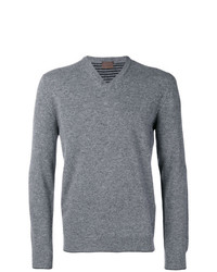 grauer Pullover mit einem V-Ausschnitt von Altea