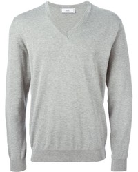 grauer Pullover mit einem V-Ausschnitt von Ami