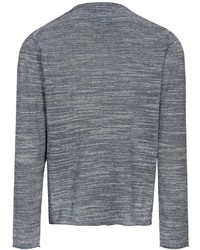 grauer Pullover mit einem V-Ausschnitt von BASEFIELD