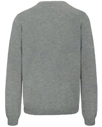 grauer Pullover mit einem V-Ausschnitt von BASEFIELD