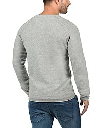 grauer Pullover mit einem V-Ausschnitt von BLEND