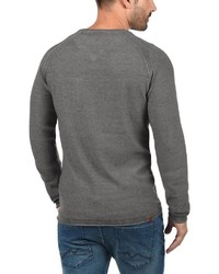 grauer Pullover mit einem V-Ausschnitt von BLEND