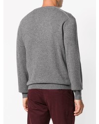 grauer Pullover mit einem V-Ausschnitt von N.Peal