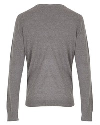 grauer Pullover mit einem V-Ausschnitt von CASUAL FRIDAY