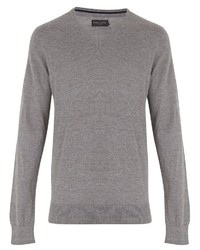 grauer Pullover mit einem V-Ausschnitt von CASUAL FRIDAY