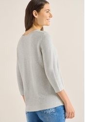grauer Pullover mit einem V-Ausschnitt von Cecil
