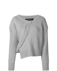 grauer Pullover mit einem V-Ausschnitt von Cédric Charlier