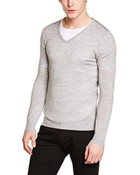 grauer Pullover mit einem V-Ausschnitt von Celio